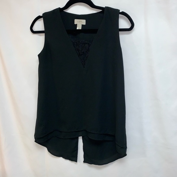 5/$35 💥Ann Taylor Loft Petite Lace  Hi-Lo Tank - Picture 2 of 8